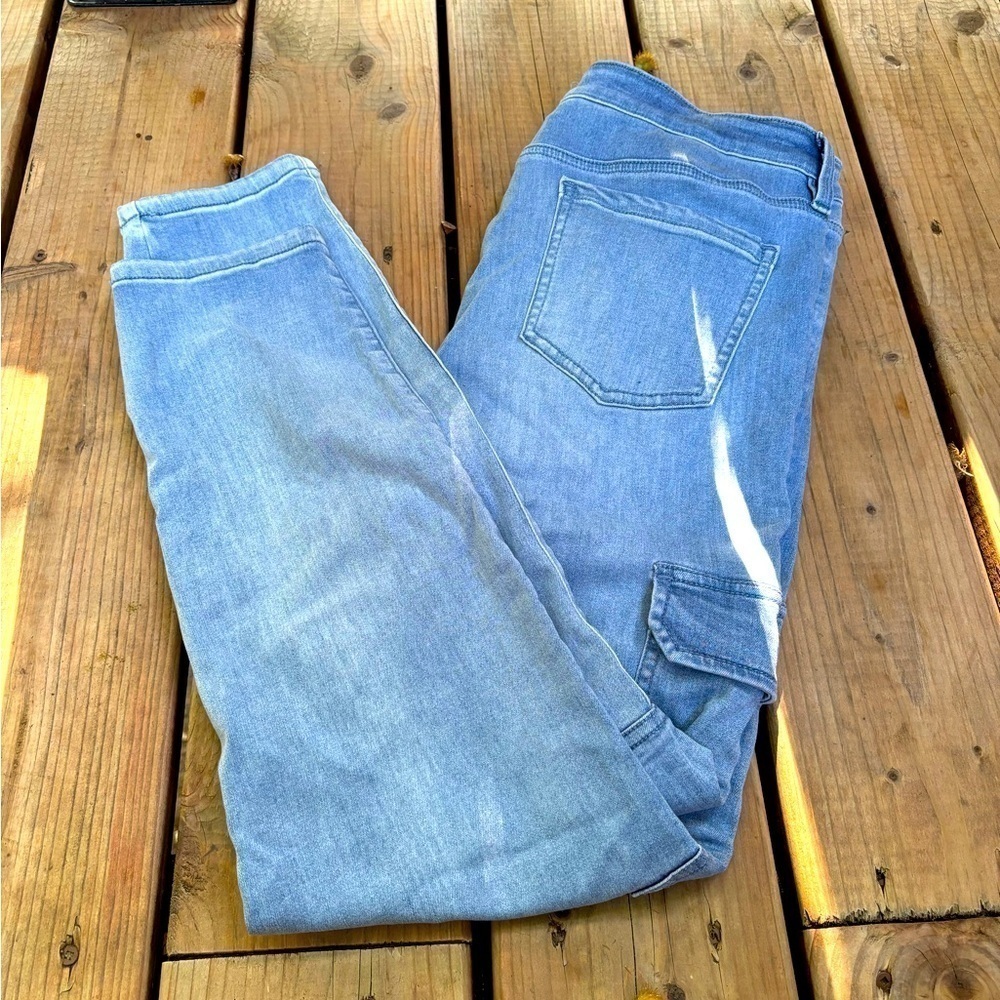 Buffalo David Bitton Women Becky High Rise Cargo Skinny Jean Size 10